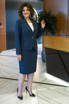 Блуза, жакет, юбка Alani Collection 1872 графит - фото 2