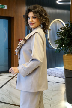 Брюки, жакет Alani Collection 2017 бежевый - фото 5