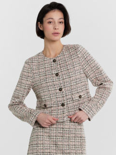 Жакет Mark Formelle 172115/24-33372П-4 цветная_клетка_на_молочном - фото 3