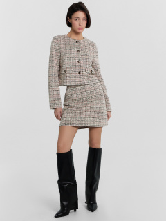 Жакет Mark Formelle 172115/24-33372П-4 цветная_клетка_на_молочном - фото 4