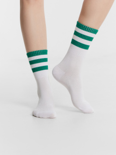 Носки Mark Formelle 217A-3112/253217A белый_зеленка_бордовый_васильковый_рис.1312 - фото 3