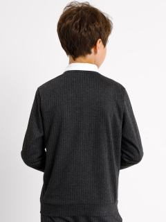 Жакет Mark Formelle 363337/22/23544П-4 елочка_черно_серая1 - фото 2