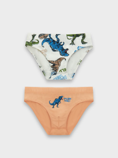 Трусы Mark Formelle 413351-2/24-26952П-5 персик_динозавры_на_молочном_3_сл_1тр_на_дет_пер - фото 1