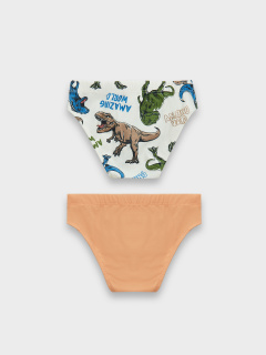 Трусы Mark Formelle 413351-2/24-26952П-5 персик_динозавры_на_молочном_3_сл_1тр_на_дет_пер - фото 3