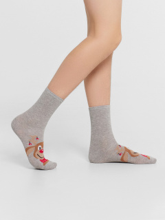 Носки Mark Formelle 430K-3002/B3-24430K-1 серый_меланж_рис.3002 - фото 3