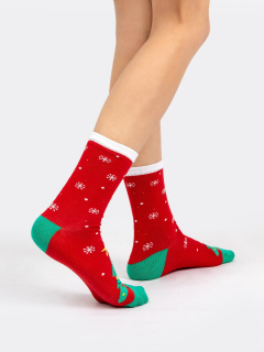 Носки Mark Formelle 441A-1820/B4-223-441A-1 св.зеленка_т.красный_рис.1820 - фото 3