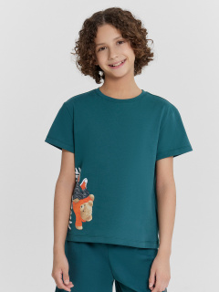 Футболка, шорты Mark Formelle 563322-1/24-32077ПП-0 черное_море_печать_Печать - фото 4