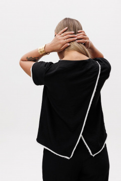 Блуза, кюлоты Ma Vie М-688 черный - фото 4