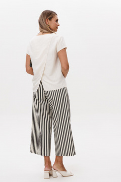 Блуза, кюлоты Ma Vie М-689 молочный- черный - фото 2