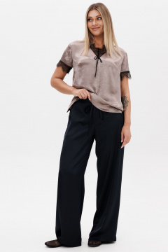 Блуза, брюки Ma Vie М-692 коричневый_черный - фото 5