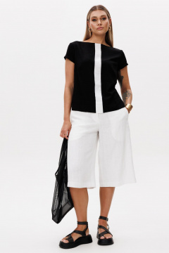 Блуза, шорты Ma Vie М-698 белый_ черный - фото 1