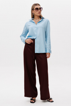 Брюки, рубашка Ma Vie М-700 голубой_коричневый - фото 5