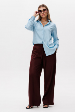 Брюки, рубашка Ma Vie М-700 голубой_коричневый - фото 3