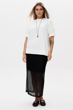 Майка, юбка Ma Vie М-702 белый _черный - фото 1