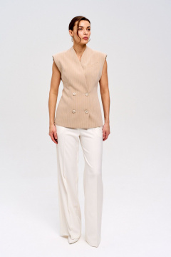 Жилет LUEL 257/5 бежевый_полоска - фото 2