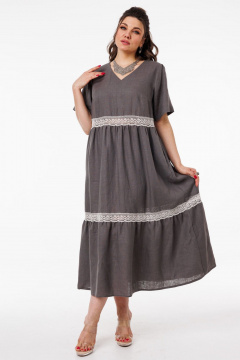 Платье Anelli 55 пепельное_кружево - фото 3