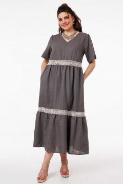 Платье Anelli 55 пепельное_кружево - фото 2