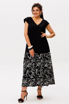 Платье Anelli 56 черно-белый_ангел - фото 1