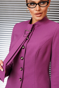 Жакет, юбка Мода Юрс 2925 пурпурный - фото 4