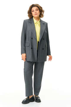 Блуза, брюки, жакет Karina deLux M-1338 серый - фото 1