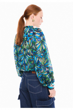 Блуза DEVITA 6050 синий_зеленый - фото 4