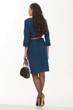 Элегантное платье с асимметричной застежкой и декором Твой имидж 1941 морская_волна - фото 4