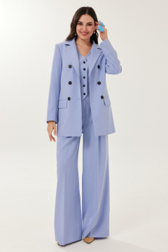 Брюки, жакет, жилет Твой имидж 2159 голубой - фото 1