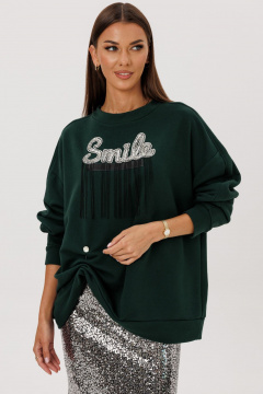 Свитшот Ларс Стиль 1119/1 темный-изумруд - фото 1