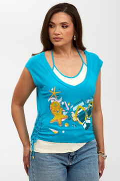 Блуза Таир-Гранд 62150 голубой-1 - фото 1