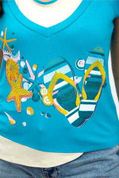 Блуза Таир-Гранд 62150 голубой-1 - фото 4