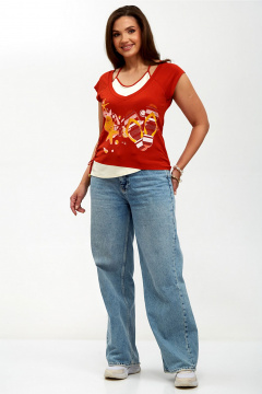 Блуза Таир-Гранд 62150 терракот-1 - фото 5