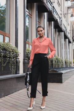 Блуза Ольга Стиль С-911 пудра - фото 2