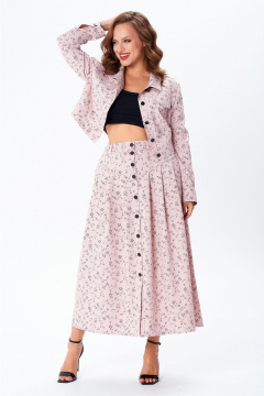 Жакет, юбка Liona Style 950 розовый - фото 4