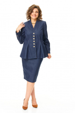 Жакет, юбка VI ORO VR-1195 джинс - фото 4