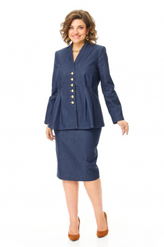 Жакет, юбка VI ORO VR-1195 джинс - фото 3