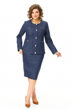 Жакет, юбка VI ORO VR-1196 джинс - фото 3