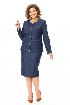 Жакет, юбка VI ORO VR-1196 джинс - фото 2