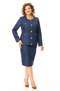 Жакет, юбка VI ORO VR-1196 джинс - фото 1