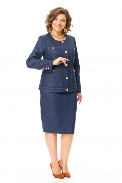 Жакет, юбка VI ORO VR-1196 джинс - фото 5