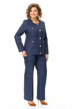 Брюки, жакет VI ORO VR-1197 джинс - фото 3