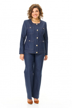 Брюки, жакет VI ORO VR-1197 джинс - фото 2