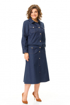 Жакет, юбка VI ORO VR-1198 джинс - фото 4