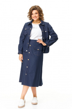 Жакет, юбка VI ORO VR-1198 джинс - фото 2