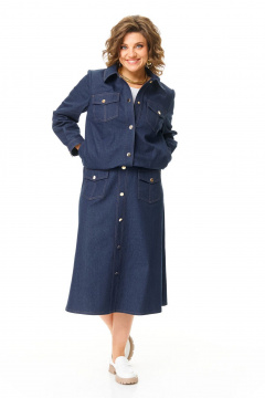 Жакет, юбка VI ORO VR-1198 джинс - фото 3