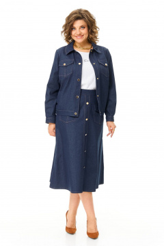 Жакет, юбка VI ORO VR-1198 джинс - фото 1