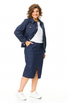 Жакет, юбка VI ORO VR-1198/1 джинс - фото 4