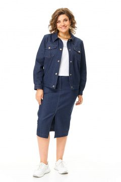 Жакет, юбка VI ORO VR-1198/1 джинс - фото 5