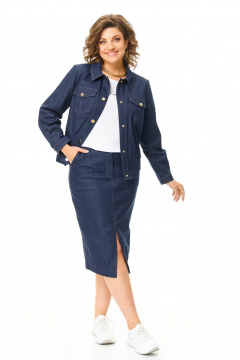 Жакет, юбка VI ORO VR-1198/1 джинс - фото 2
