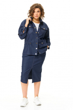 Жакет, юбка VI ORO VR-1201 джинс - фото 2