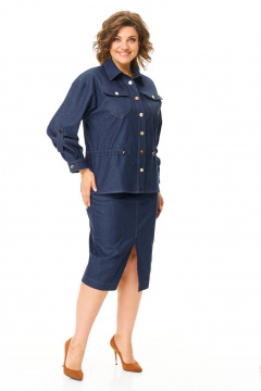 Жакет, юбка VI ORO VR-1201 джинс - фото 1